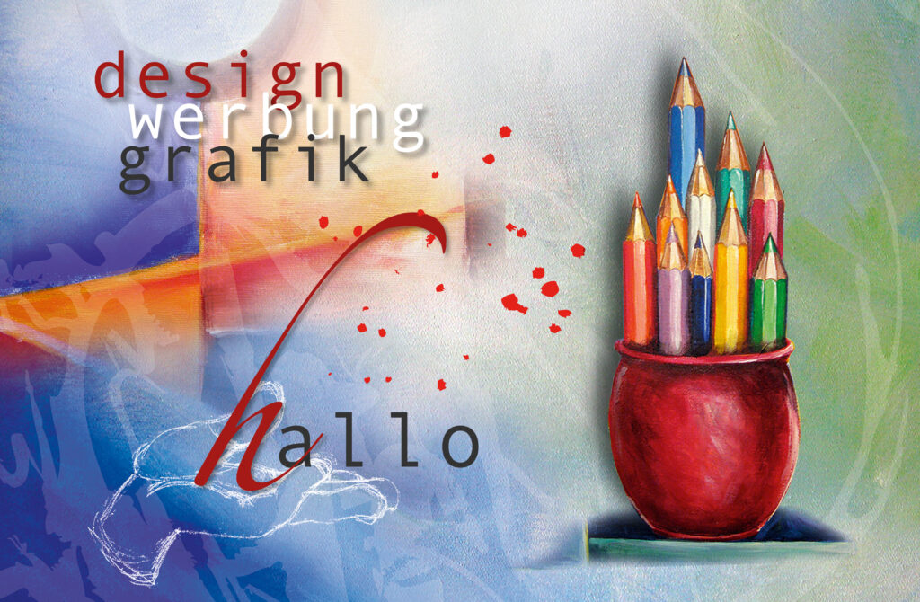 Hallo beim media team mit Design, Werbung, Grafik
